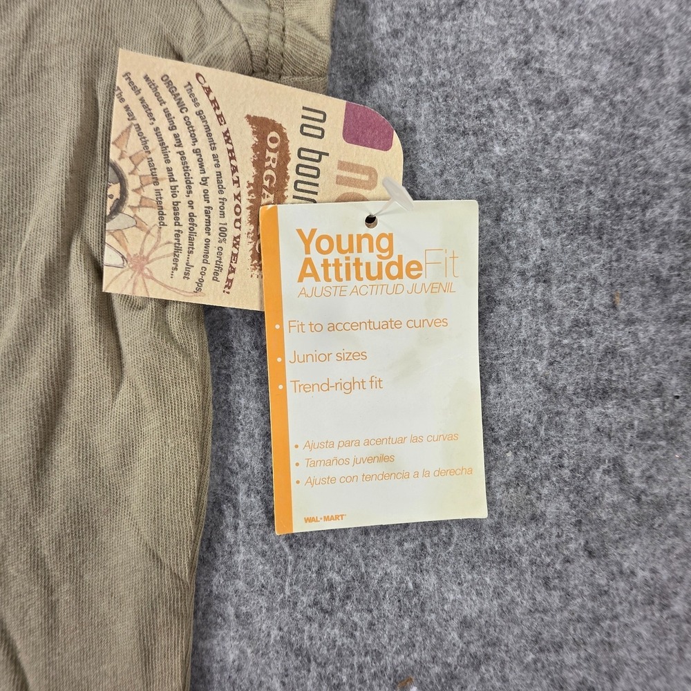 NWT Vintage 2000's No Boundaries Women's Organic Y2K Shirt S Tan NEW Earth - Picture 4 of 8